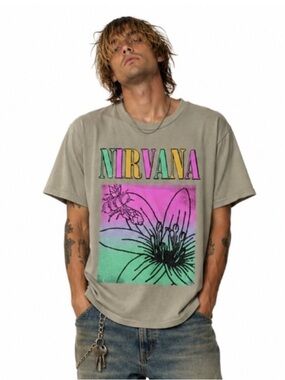 Nirvana Shirt S Grunge Tan